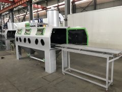 江蘇日久光電上市公司定制2臺三工位噴砂機(jī)處理新材料
